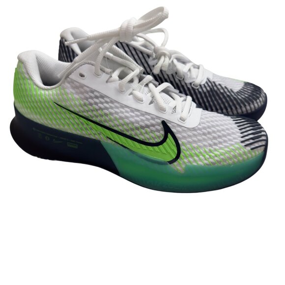 Nike court Air Zoom Vapor 11 sneakers Shoes tennis White/Green Size 6 Men no box - Picture 8 of 13